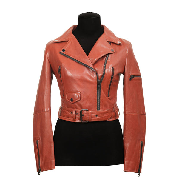 Chic Short Lamb Skin Perfecto Jacket