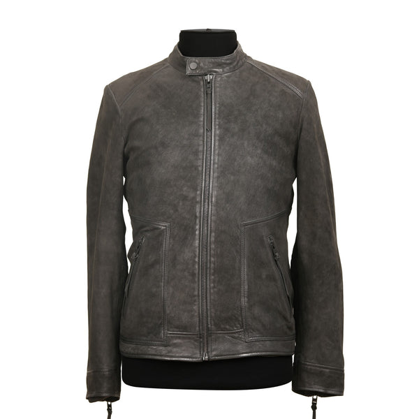 Slim Fit Buffed Lamb Leather Jacket